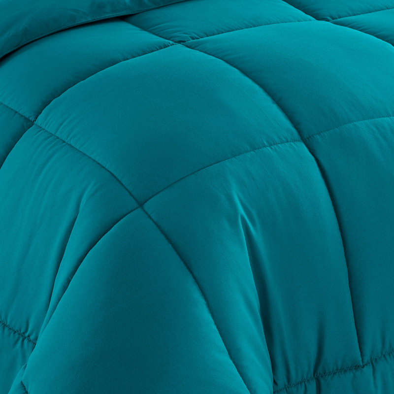 All Season Down Alternative Solid & Reversible Comforter, Full / Double Comforter, Teal