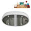Baignoire autoportante 51 "avec drain interne Streamline-101686551