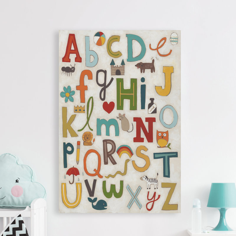 «Alphabet Soup» par Kuhlman, reproduction sur toile tendue, H 12 po x l 8 po x P 1,5 po