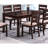 Antique Cherry Dining Table - Solid Wood Rectangular With Practical Covered Top Modern Enhanced And Tough Surface