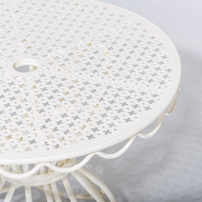 AL FRESCO SIDE TABLE - ANTIQUE WHITE, White