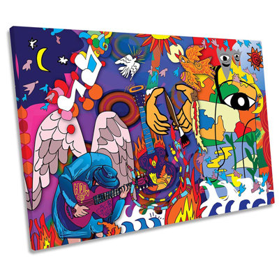 Music Collage Modern - Wrapped Canvas Print