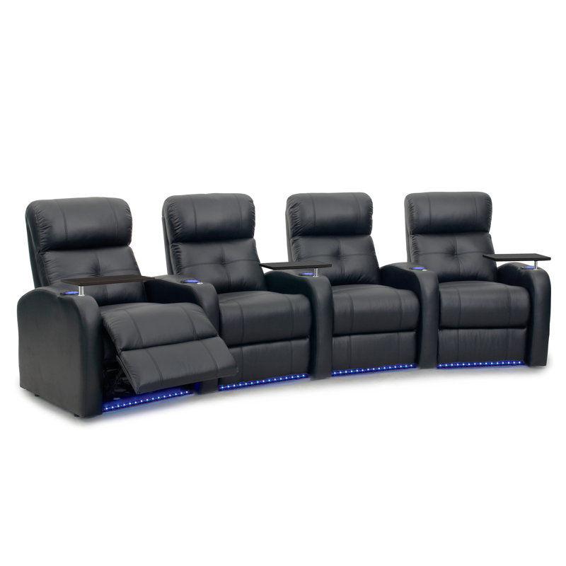 Rangée de sièges de cinéma maison à DEL Chrysander (rangée de 3), Minuit classique, Manuel