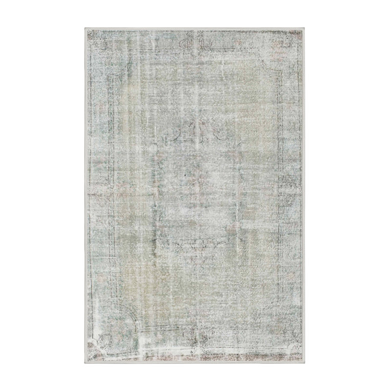 Tapis gris zone contemporaine, Rectangle 5 pi x 7 pi