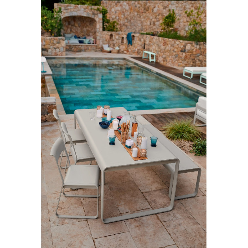 Bellevie Outdoor Dining Side Chair, Black Cherry