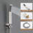 Dual Shower Head Thermostatic Rainfall Shower System with Rough in-Valve and Shower Body Spray-91264276