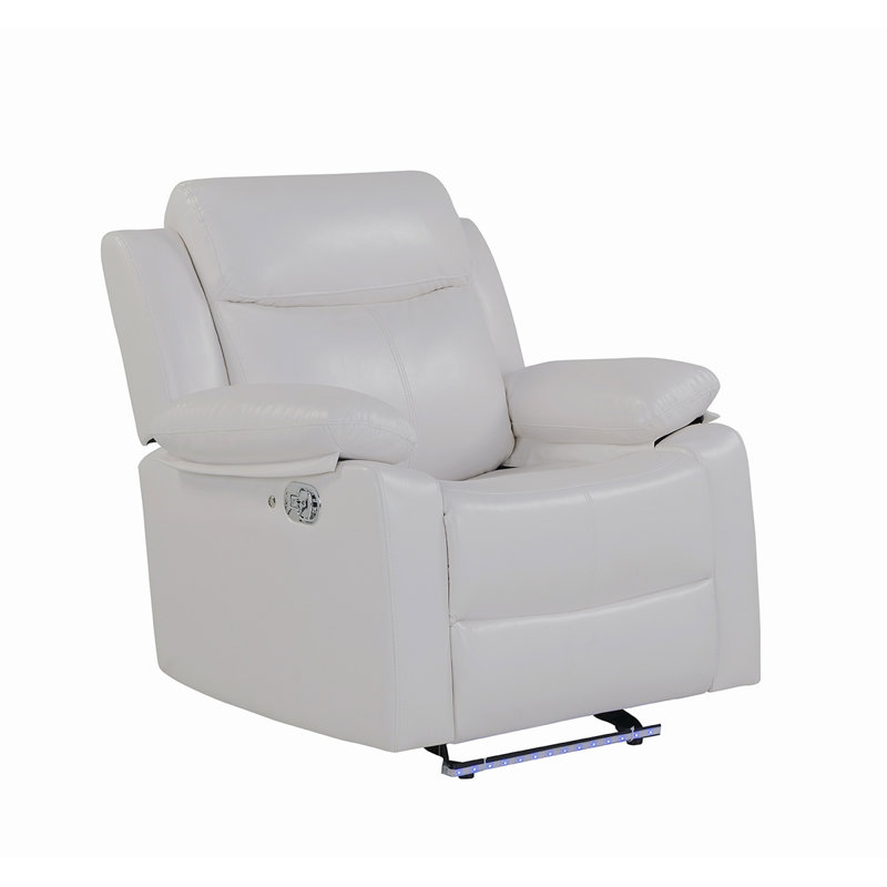 Fauteuil inclinable blanc avec lumière DEL Blanche
