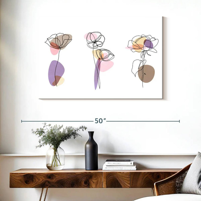 Illustration d'une fleur de tulipe Harnek, H 26 po x l 39 po