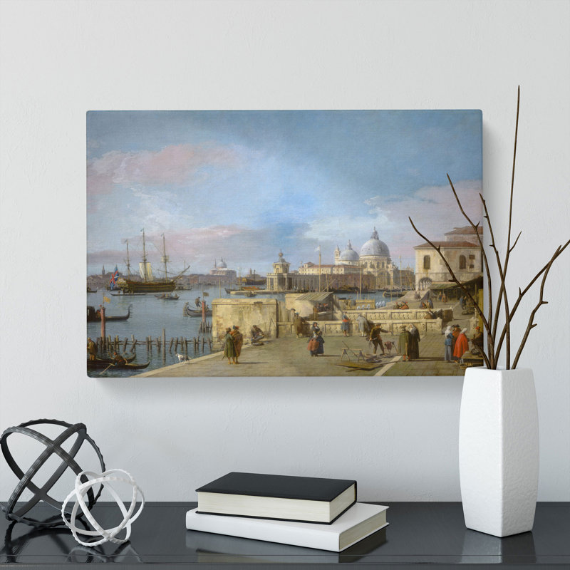 Entrance To The Grand Canal Vol.1 by Giovanni Canaletto - Wrapped Canvas Painting, 35cm H x 50cm W x 3cm D