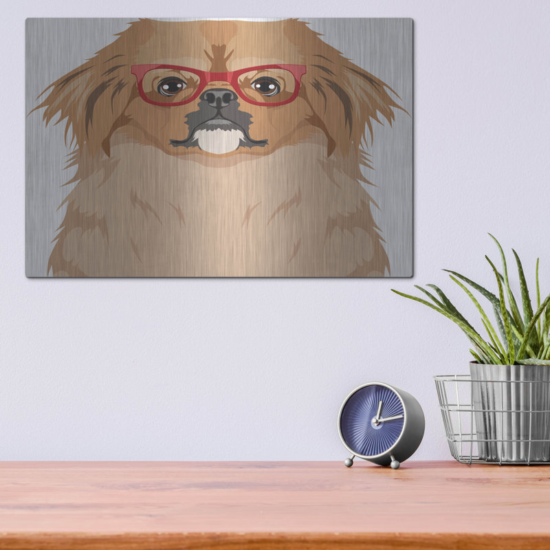 «Pekingese Porter des lunettes de hipster» par les affiliés Furbaby, H 12 po x l 16 po