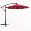 Parasol de terrasse 10 pi à énergie solaire avec éclairage à DEL et marché imperméable-652512493