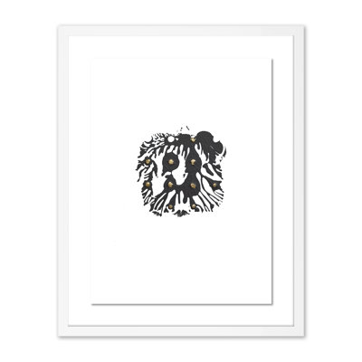 Gray Golden Imprint Print by Anne Mersmann
