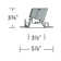 Aether Invisible 2.875" Square Wall Washer Invisible Recessed Trim