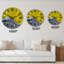 Horloge murale moderne verte et bleue-1158884488