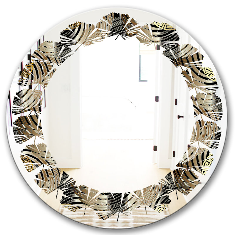 Miroir mural en arc abstrait, H 24 po x l 24 po