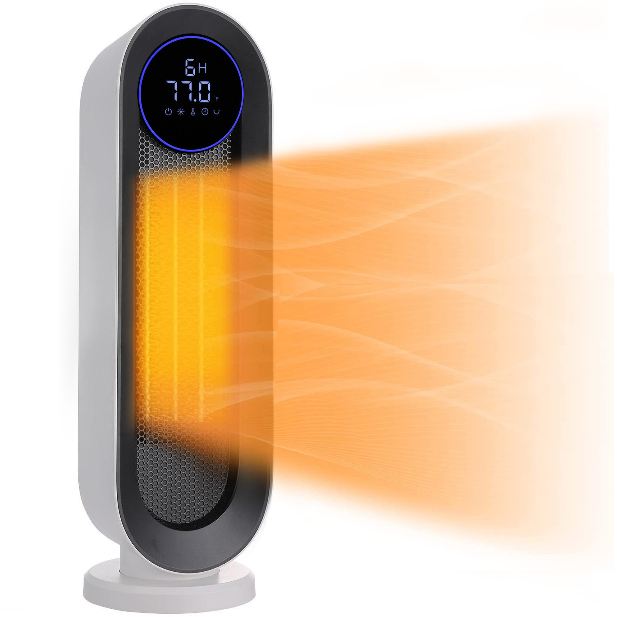 Ancheer 1500 Watt Watt 6450 BTU BTU Electric High Efficiency Tower Space  Heater with Adjustable Thermostat , Remote Included and with Digital  Display | Wayfair