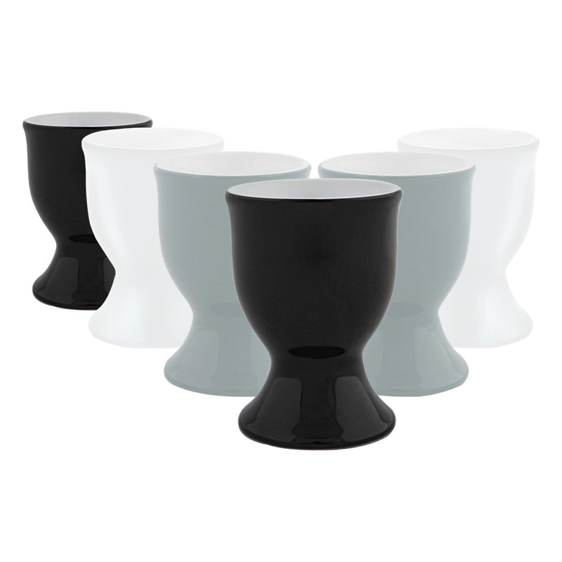 Argon Tableware Porcelain Egg Cup, Greyscale