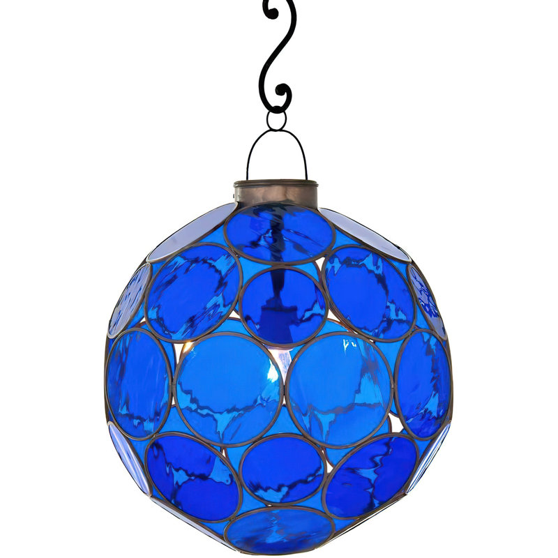 Luminaire suspendu sphérique 1 lumière Cobalt, rouille