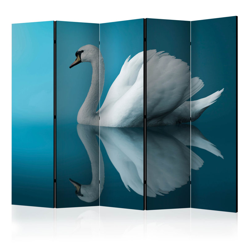 Virgo 225cm W x 172cm H 5 - Panel Solid Wood Folding Room Divider