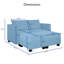 Causeuse modulaire avec canapé-lit double Baharé-697113950