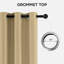 Rideaux à œillets 2 pièces 100% lin occultant - 52 po x 84 po, beige-764569246-764569245