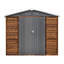 Remise de rangement 6 * 8Ft - Assemblage rapide et ports de ventilation pour le toit en fer