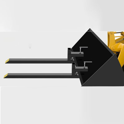 Clamp-On Pallet Forks, 1500 lbs Capacity, 43" Heavy Duty Tractor Attachment for Skid Steer & Loader Bucket