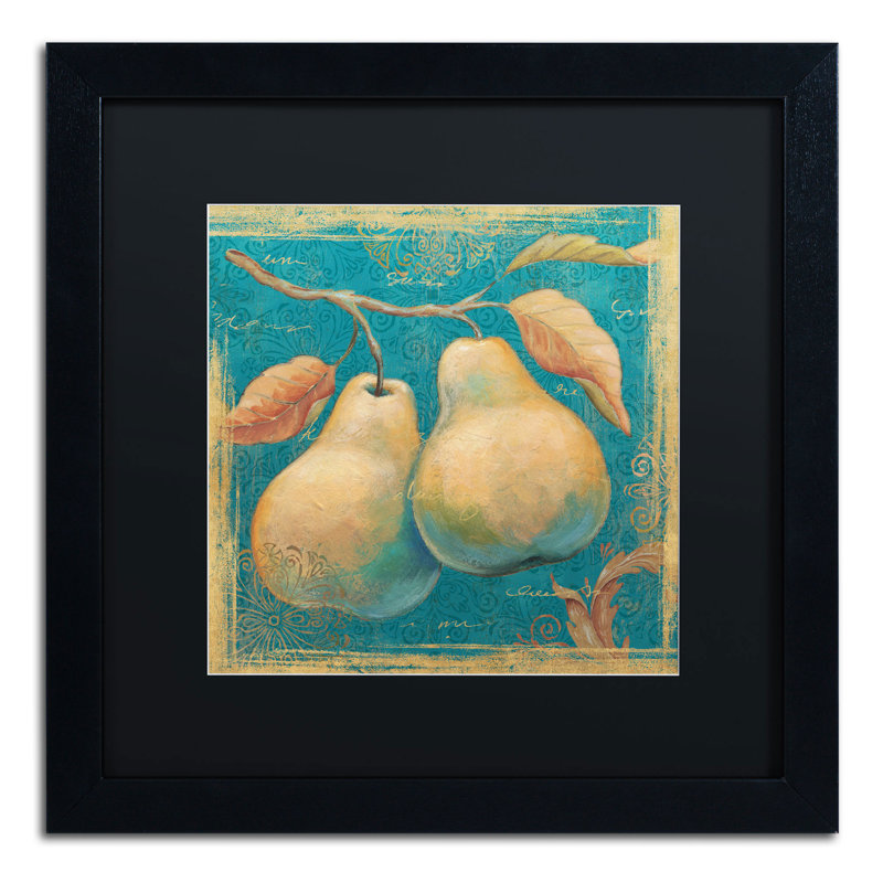 Duretta «Lovely Fruits I» par Daphne Brissonnet, reproduction d'art encadrée, H 16 po x l 16 po, Noir
