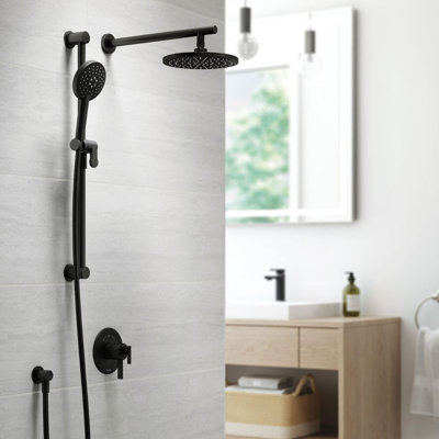 Système de douche complet avec valve brute RoundOne