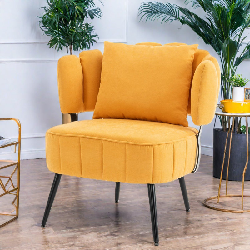 Chaises d'appoint à ressorts ensachés, chaise moderne en acier chenille pour la maison
