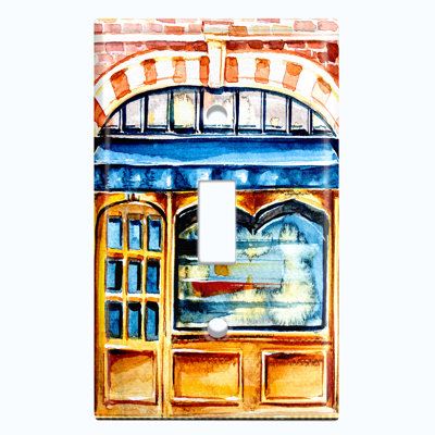 Plaque murale à interrupteur à bascule pour fenêtre à 1 face Coffee Shop Bakery