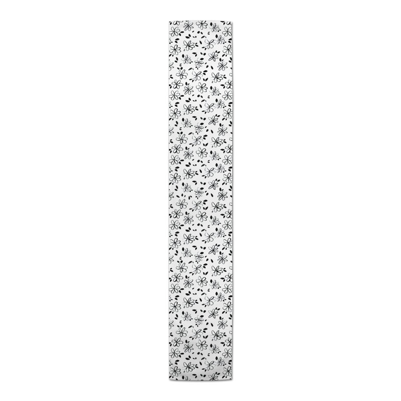 Chemin de table Jaja, 72 po x 16 po, Noir