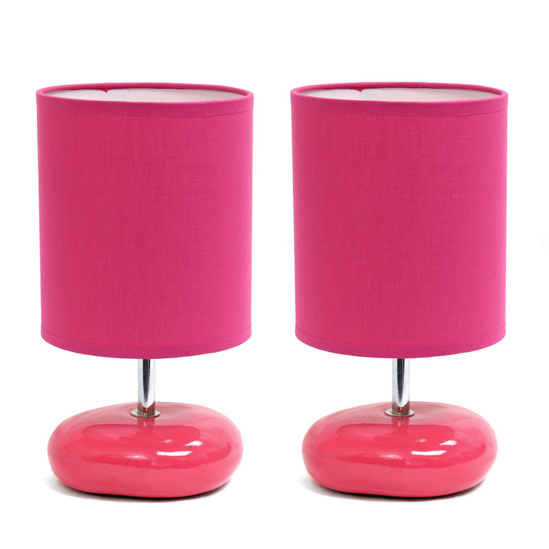 Ensemble de 2 lampes de table Petite Stone, Rose