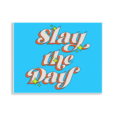 Vintage Slay The Day Wall Plaque Art by Ahmed Sameh Hussein