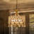 Dzesika 5 - Light Distressed Metal with Crystal Candle Style Drum Chandelier