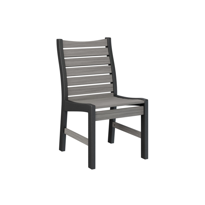 Bristol Outdoor Dining Side Chair, Gray/Black