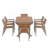 Outdoor Dining Set, Including Six Chairs And A Table That Extends From 62.9 To 82.6-1117411917