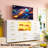 Dresser For Bedroom With Power Outlets And Led Lights, Fabric Drawers TV Stand Dressers With 2 Tire Shelves-834177324