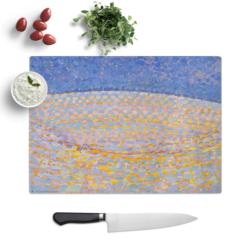Dune Iii by Piet Mondrian Chopping Board, 28.5cm W x 39cm L