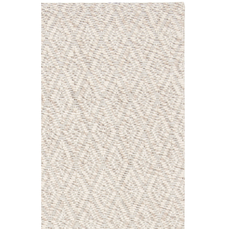 Tapis beige / crème en laine / coton touffeté à la main Jerimiah, Rectangle 6 pi x 9 pi