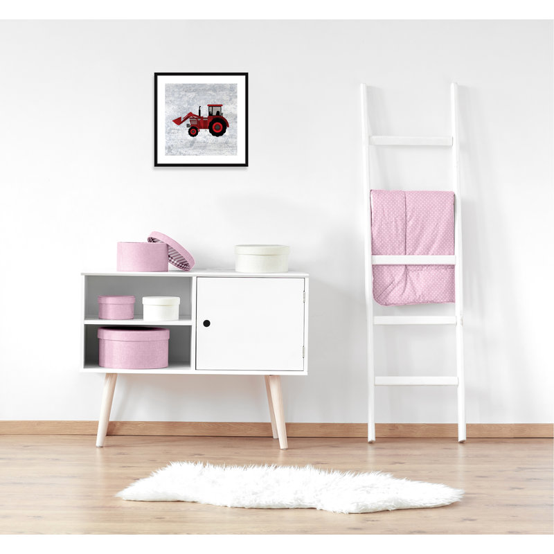 Adhésif décoratif en rouge «Red 3», Encadré de boîte noir, H 22,5 po x l 22,5 po x P 1,18 po