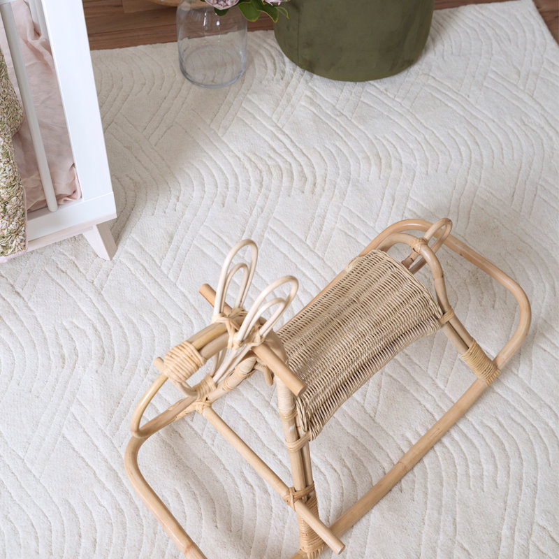 Area Rug in Cream, Rectangle 9'10" x 13'1"