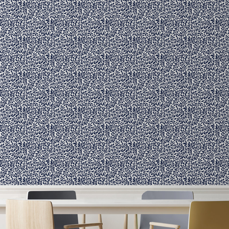 Panneau de papier peint adhésif et colle Inga, Bleu, l 24 po x L 48 po