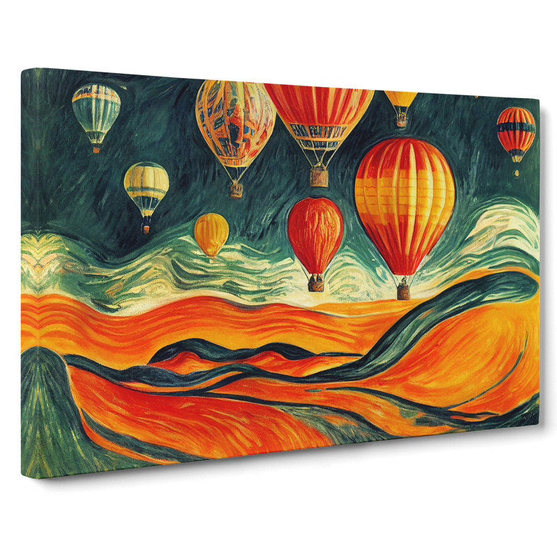 Surreal Hot Air Balloons - Wrapped Canvas, 35cm H x 50cm W x 3cm D