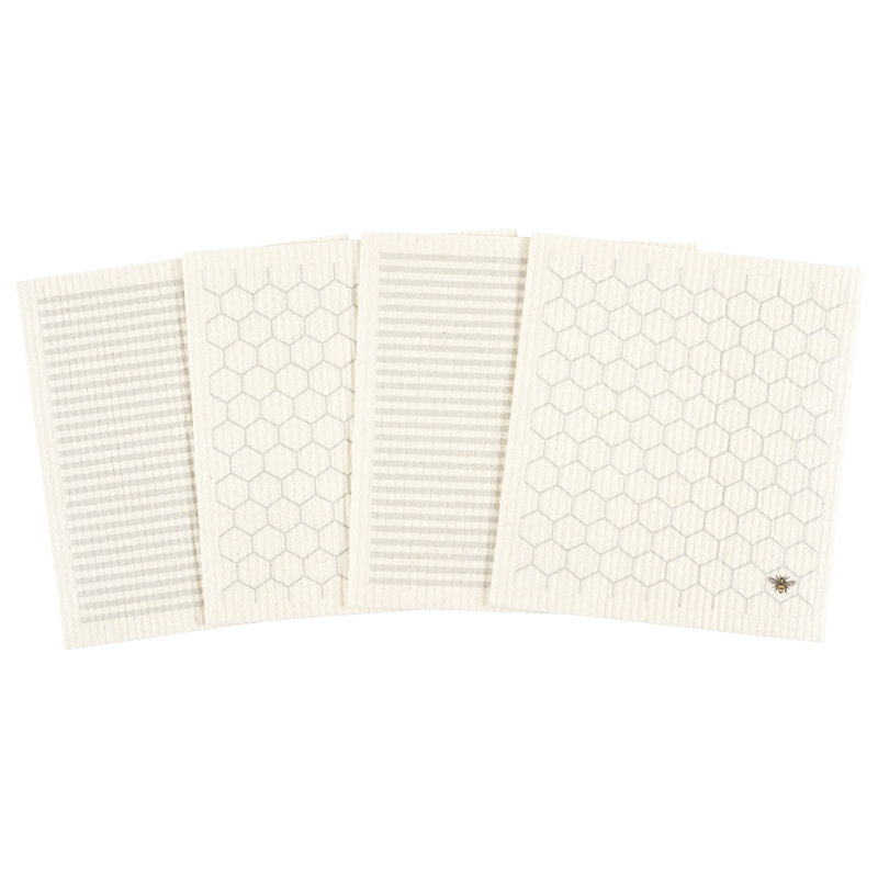 Linge à vaisselle suédois, Beige / gris
