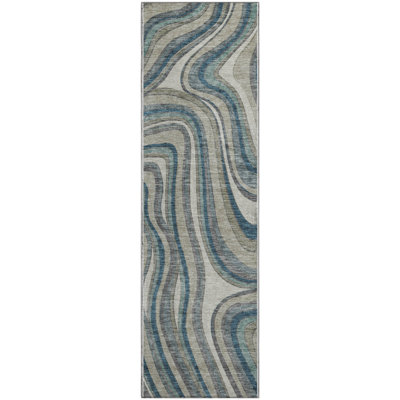 Premium Machine Washable Prisco Teal Rug