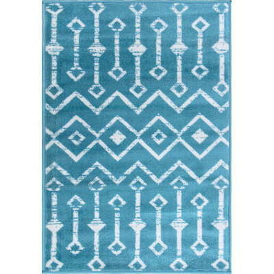 Tapis contemporain Aemtenan couleur de rivage