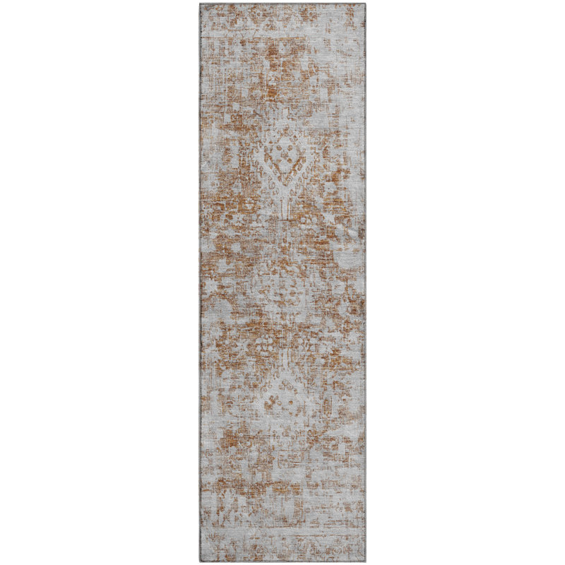 Premium Machine Washable Barry AMF1229 Global Rug, Runner 2'3" x 7'6"
