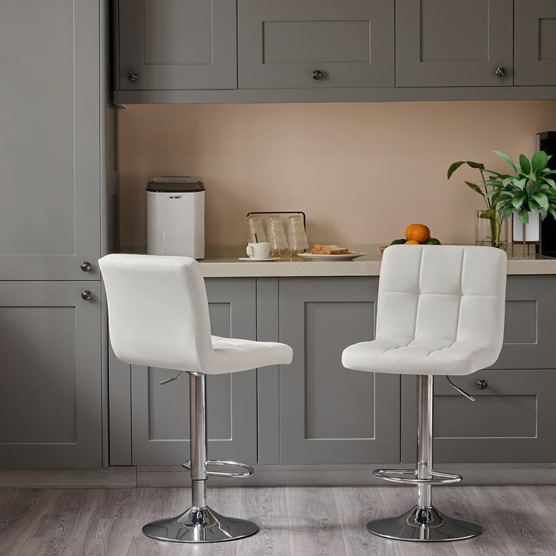 Tabouret de bar Heloisa, Blanc, 2