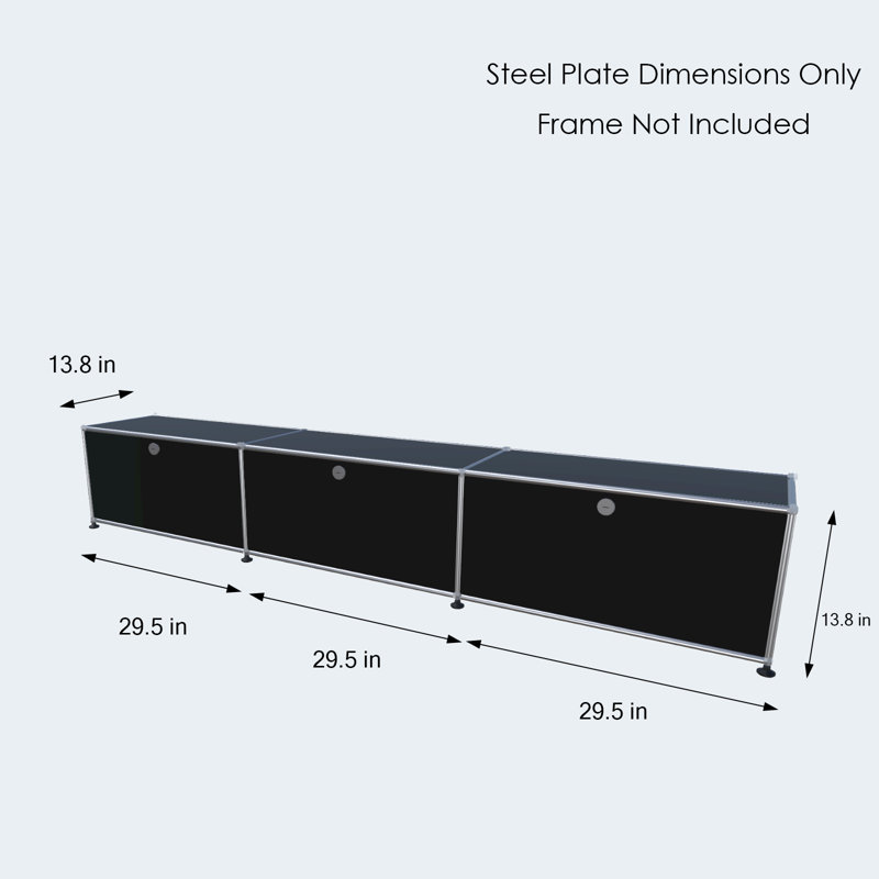  Modern Storage Cabinet, Modular Metal Sideboard, Versatile Steel Office Credenza & Lowboard for Living Room, Kitchen, Home Office